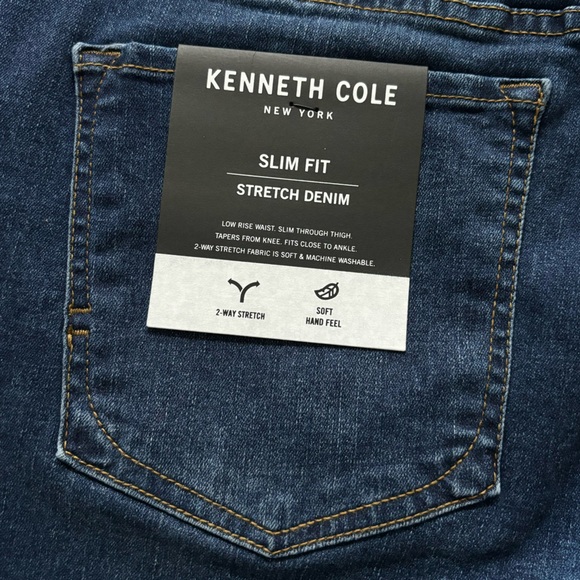 KENNETH COLE JEANS Men's Slim Fit Stretch Blue Jeans--36x32 - Picture 11 of 16